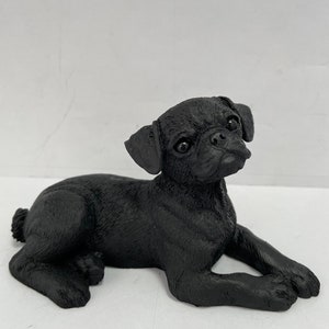 Pug puppy dog gift figure model ornament sculpture hand made free UK postage