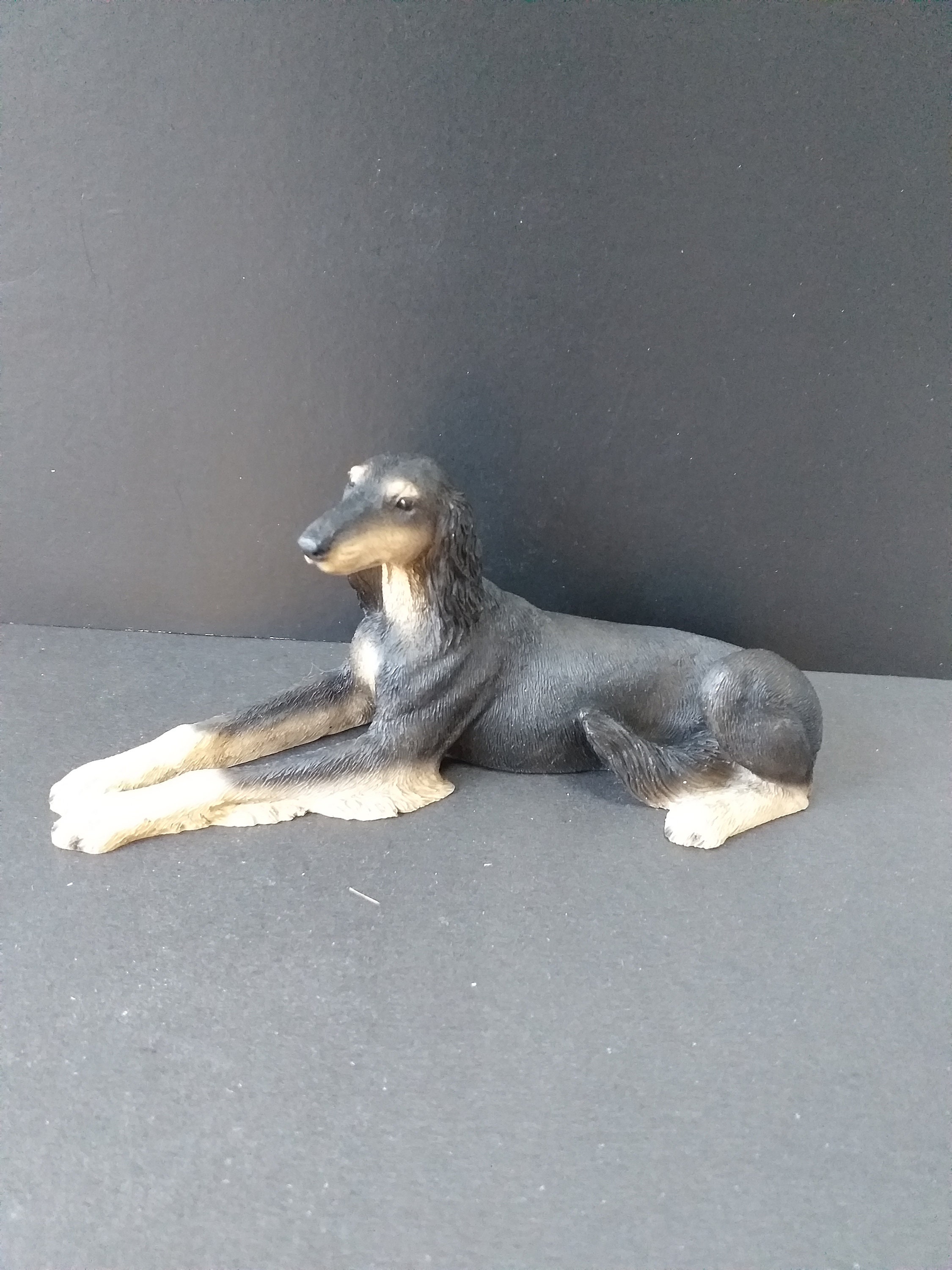 Saluki Black Dog Gift Ornament Laying Model Figure UK Free Etsy