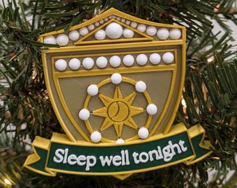 The Traitors Inspired Ornament |3D Printed Shield| Christmas Tree | Reality TV Fandom | “Are you a Faithful?” | Unique Gift | Holiday Decor