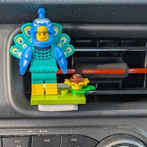 Minifig - Lego Compatable - Car Display | Show off your favorite minifig | Driving buddy | Genuine 1x2 plate included