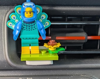 Minifig - Lego Compatable - Car Display | Show off your favorite minifig | Driving buddy | Genuine 1x2 plate included