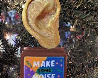 Golden Ear Trophy Ornament: 3D Printed Dropout.tv Fan Gift