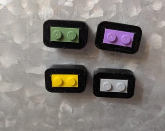 Minifigure Magnet Display | Set of 4, 3D Printed Stand