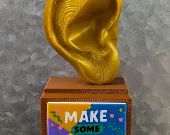 Golden Ear Trophy Magnet: 3D Printed Dropout.tv Fan Gift