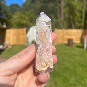 Flower Agate Tower | Crystal Gift | Meditation Stone