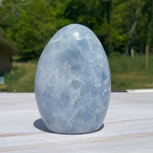 Blue Calcite Freeform Carving | Crystal Carving | Meditation Stone | Blue Calcite Crystal