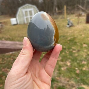 Polychrome jasper crystal egg carving c | crystal gift | meditation crystal