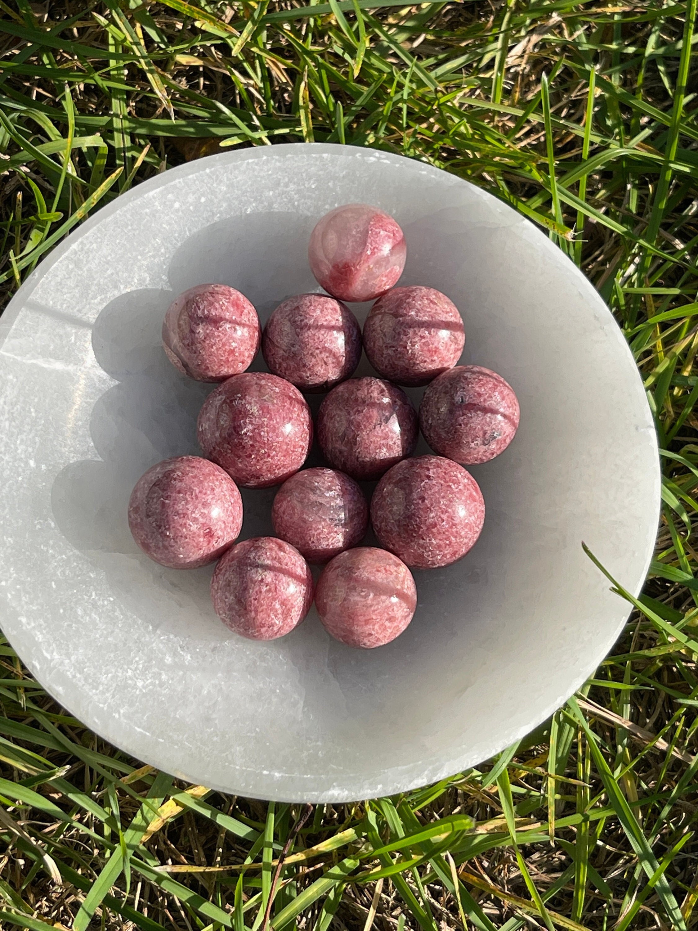 Rhodonite Sphere - Etsy