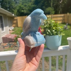 Trolleite crystal raven carving| manifestation | crystal carving | meditation stone | crystal gift | animal carving