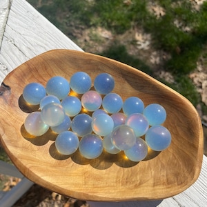 1 Opalite mini sphere | crystal carving | meditation stone | opalite carving