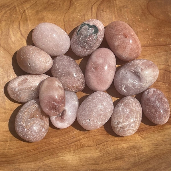 1 Pink Amethyst Tumbled Stone | crystal gift | meditation stone | crystal carving | sparkle | pocket stone