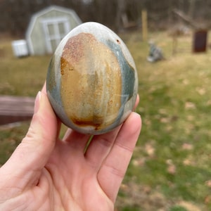 Polychrome jasper crystal egg carving f | crystal gift | meditation crystal