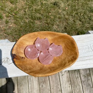 Rose Quartz Crystal Cat Carving: Meditation Stone, Animal Figurine