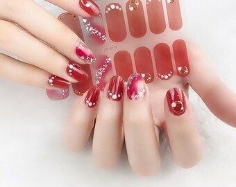 3D Nail Wraps | Nail Stickers | Nail Strips | Jewel look Nail | 3D Gem Nail Art