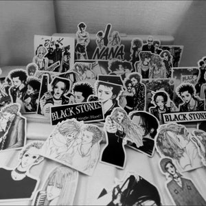 10/25/66pcs Nana Anime Black & White Stickers