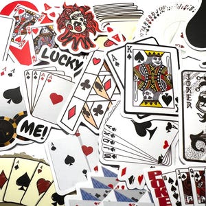 20 pegatinas para naipes, pegatinas para cartas de póquer