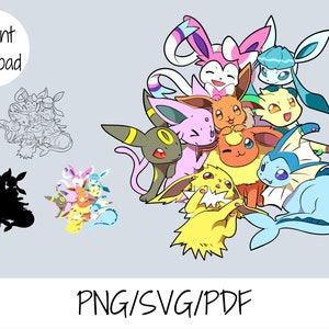 Poke SVG PNG PDF SVG Cut Files Téléchargement instantané