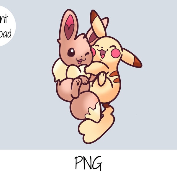 Poke png anime Cut Files voor Cricut Instant Download