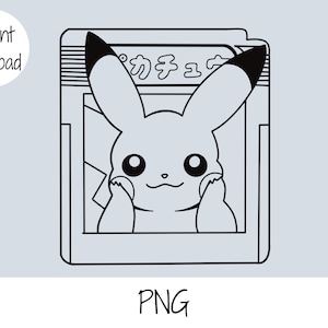 Poke contour png anime Cut Files pour Cricut Téléchargement instantané
