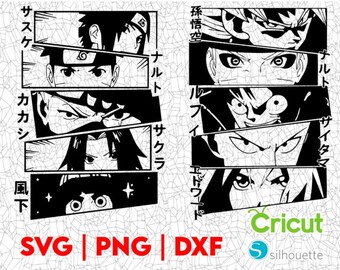 Anime SVG Files, PNG DXF, Ideal for T-shirts, hats, stickers, decals, party decorations, scrapbooking and more,vinyl cutting file, 2 designs