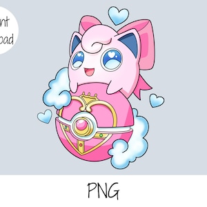 Poke png anime Cut Files pour Cricut Téléchargement instantané
