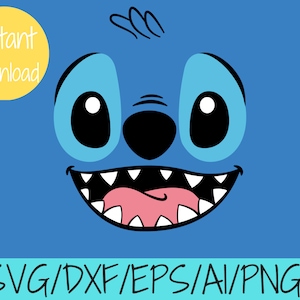 Blue alien Face Svg, Blue alien Face Design, Dxf, Png, Eps,