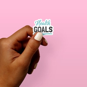 Autocollant sur les objectifs de santé, autocollant santé, autocollant planificateur, autocollant bleu, autocollant vinyle, autocollant motivationnel, autocollant pour ordinateur portable, autocollant positif