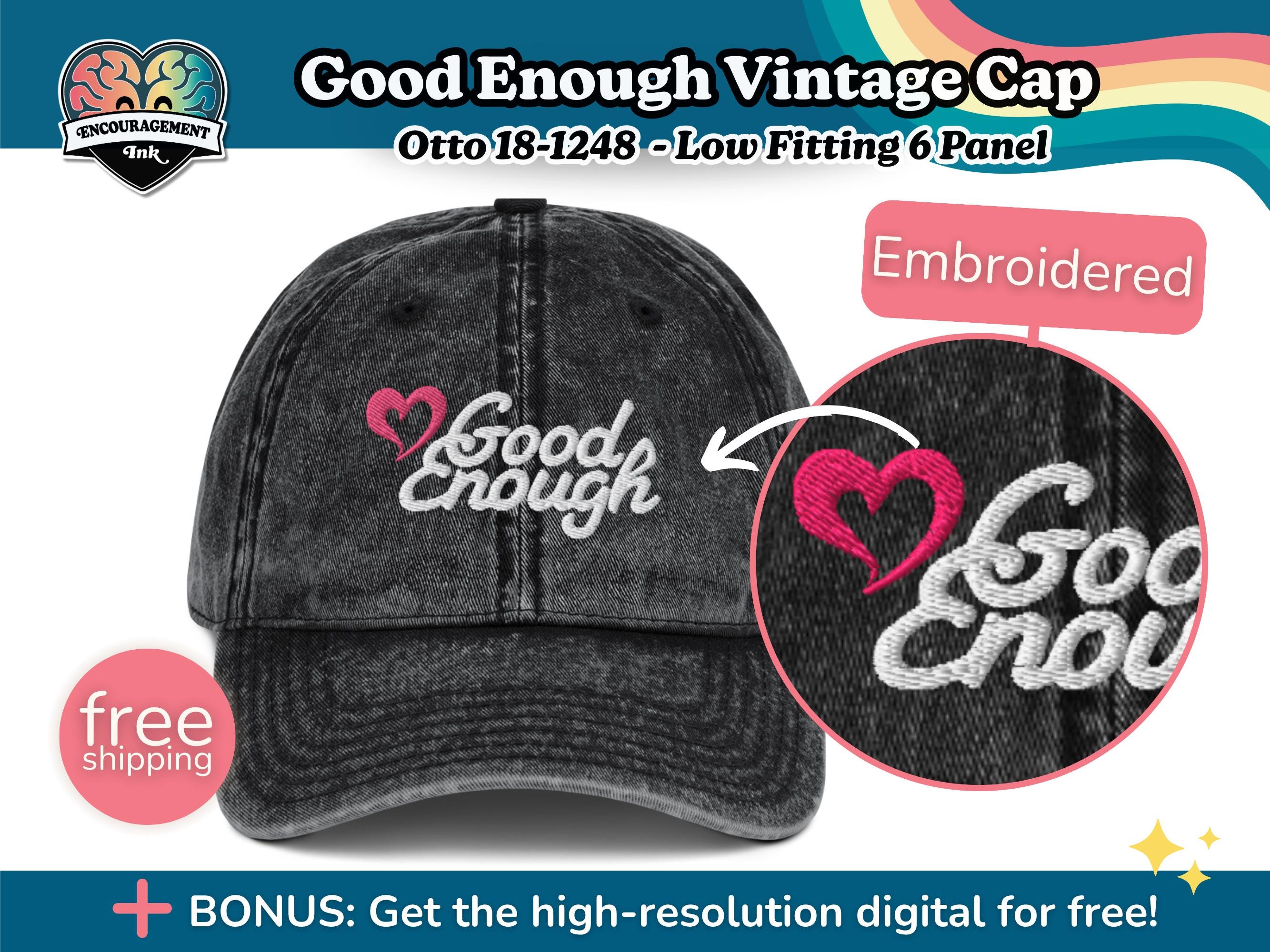 上質で快適 – Cap Dad Embroidered Enough Good Vintage Twill Cotton 帽子