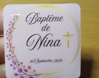 Personalized Baptism Magnet – Baptism Keepsake Gift – Name and Date – Family Guest Gift – Baptism Souvenir