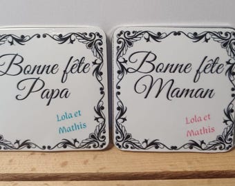 Imán personalizado para el Día del Padre/de la Madre – Regalo para el Día del Padre/de la Madre – Nombre del niño/a – Regalo original para padres