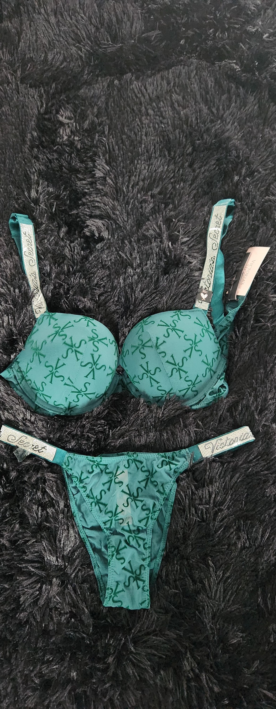 Victoria's Secret White and Black Snow LEOPARD SATIN BRA