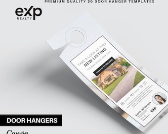 Premium EXP REALTY Door Hanger Bundle | 22 Editable Canva Templates | Realtor Farming & Marketing | Exp Realty Real Estate Instant Download
