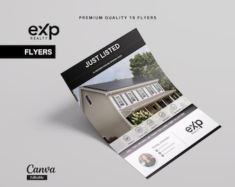 EXP REALTY Real Estate Flyer Template | Editable in Canva | Just Listed, Open House & More | Exp Realty Canva | Ready to print
