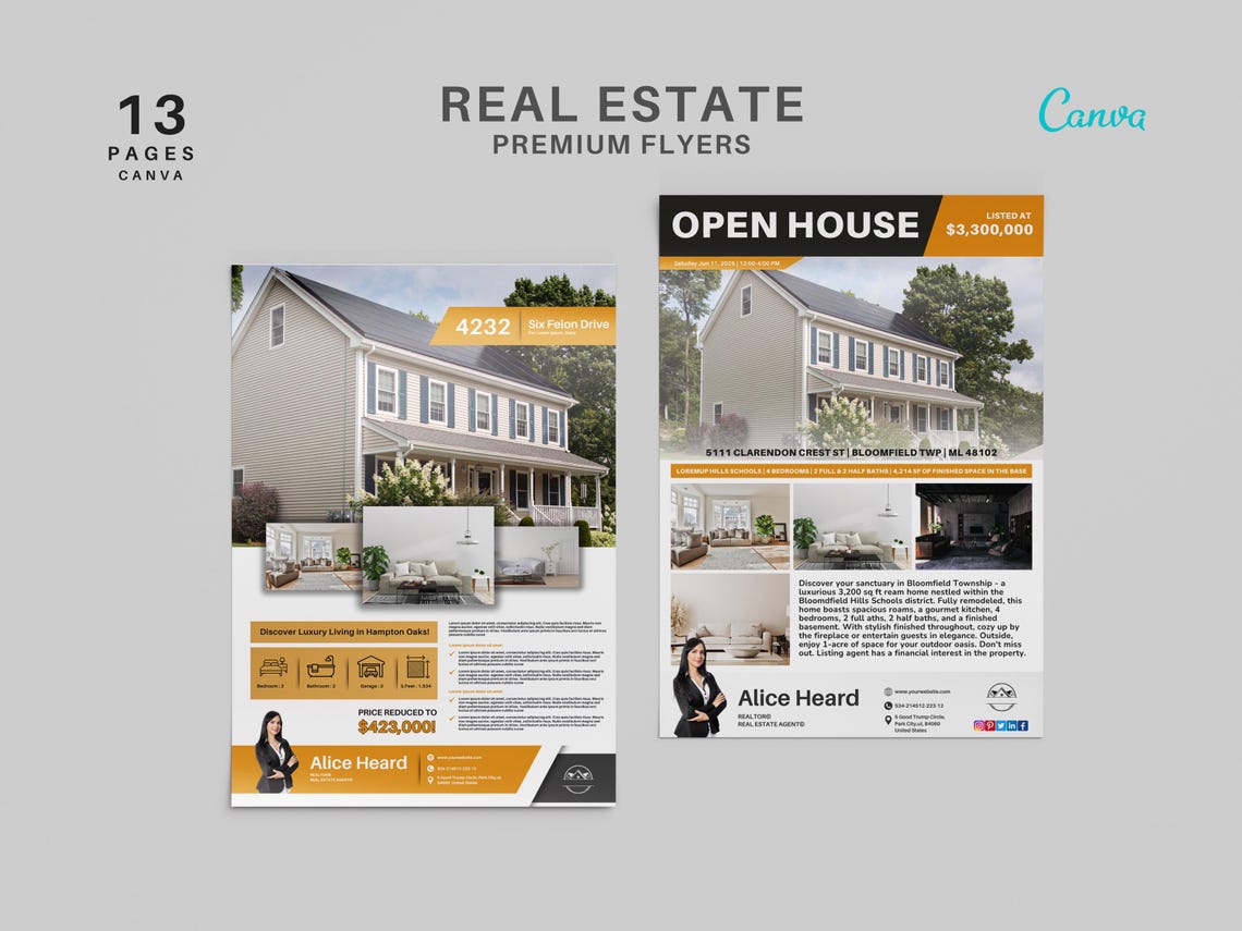 Premium Designs Real Estate Flyer Bundle | Realtor Flyer Templates ...