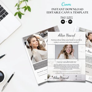 Folleto Acerca de mí, Introducción para nuevos agentes, Carta de presentación de agentes inmobiliarios, Plantilla editable de bienes raíces, Folleto de marketing para agentes inmobiliarios, Canva