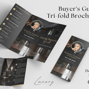 Luxury Seller&#39;s Guide Brochure, Real Estate Tri-Fold Brochure, Tri-fold Real Estate, Seller Guide, Real Estate Marketing, Double-Sided