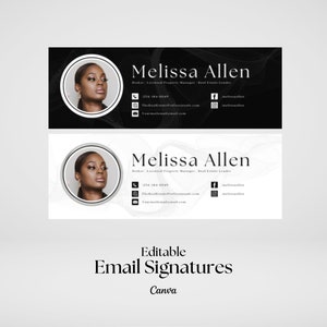 Email Signature | Gmail Signature | Real Estate Marketing | Modern Realtor Template | Editable Canva Email Signature