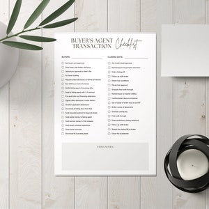 Buyers Agent Transaction Checklist, Real Estate Marketing, Real Estate Flyer, Buyers Agent Checklist, Buyers Agent Transaction