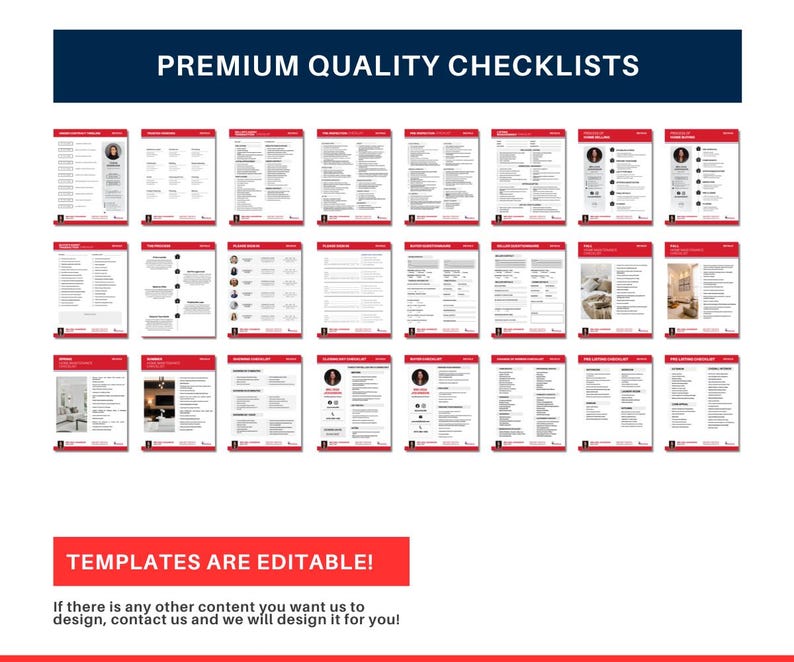 RE/MAX Real Estate Checklist Bundle | Editable Canva Templates | Seller ...