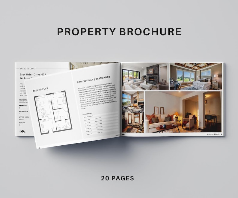 Modern Property Brochure | Real Estate Property Magazine| Open House Magazine | Realtor Home Brochure| Realtor Feature Sheet | Canva Realtor image 1