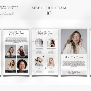 Meet The Team Story Template | Meet The Team Stories | Meet The Team Instagram Stories| Real Estate Marketing | Realtor Marketing | Canva