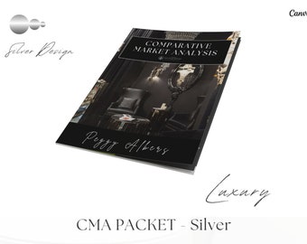 Silver CMA Real Estate, Luxury CMA Template, Real Estate CMA Packet, Luxury, Listing Presentation, Comparable Market Analysis Report