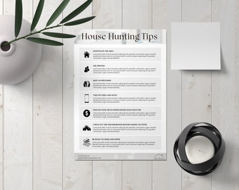 House Hunting Checklist, Real Estate Templates, Home Buyer Packet, Realtor Templates, Realtor Marketing, Real Estate Marketing Templates.