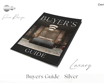 Silver Luxury Buyer's Guide | Realtor Buyer Guide | Home Buyer Guide | Realtor Guide | Realtor Canva Templates | Luxury Real Estate Template