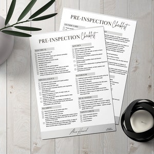 Pre-Inspection Checklist, Home Seller Checklist, Seller Packet, Inspection, Realtor Templates, Realtor Leads, Real Estate Inspection, Canva