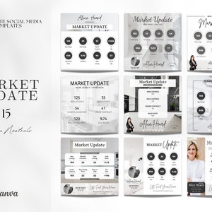 15 Market Update Social Media Posts | Market Update Instagram Posts | Real Estate Marketing | Instagram | Facebook Posts