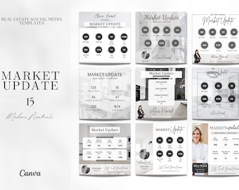 15 Market Update Social Media Posts | Market Update Instagram Posts | Real Estate Marketing | Instagram | Facebook Posts
