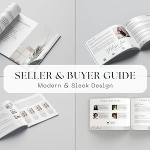 Real Estate Buyer and Seller Guide, Listing Presentation, Realtor Buyer Packet & Seller Packet, Canva, Real Estate Marketing Templates