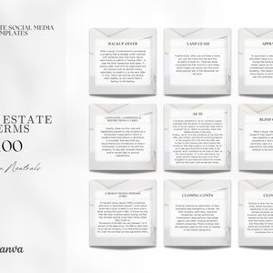 100 Real Estate Terms Social Media Posts | Real Estate Terms Instagram Posts | Real Estate Marketing | Instagram | Facebook Posts |