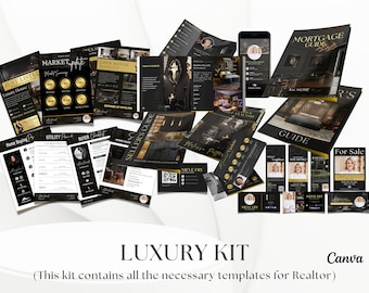 Luxury Real Estate Templates Canva, Realtor Marketing, Real Estate Social Media, Black Realtor Branding, Realtor Tools, Realtor Template